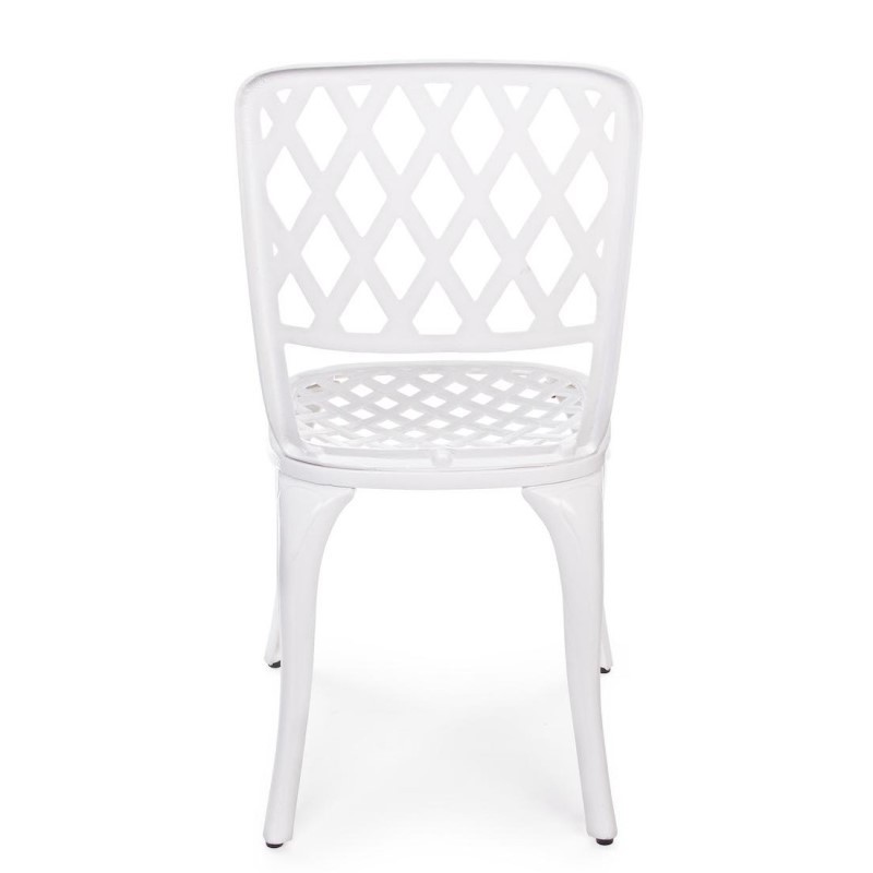 Sedia per esterno in alluminio Bianco FAENZA 44x46x h89 cm
