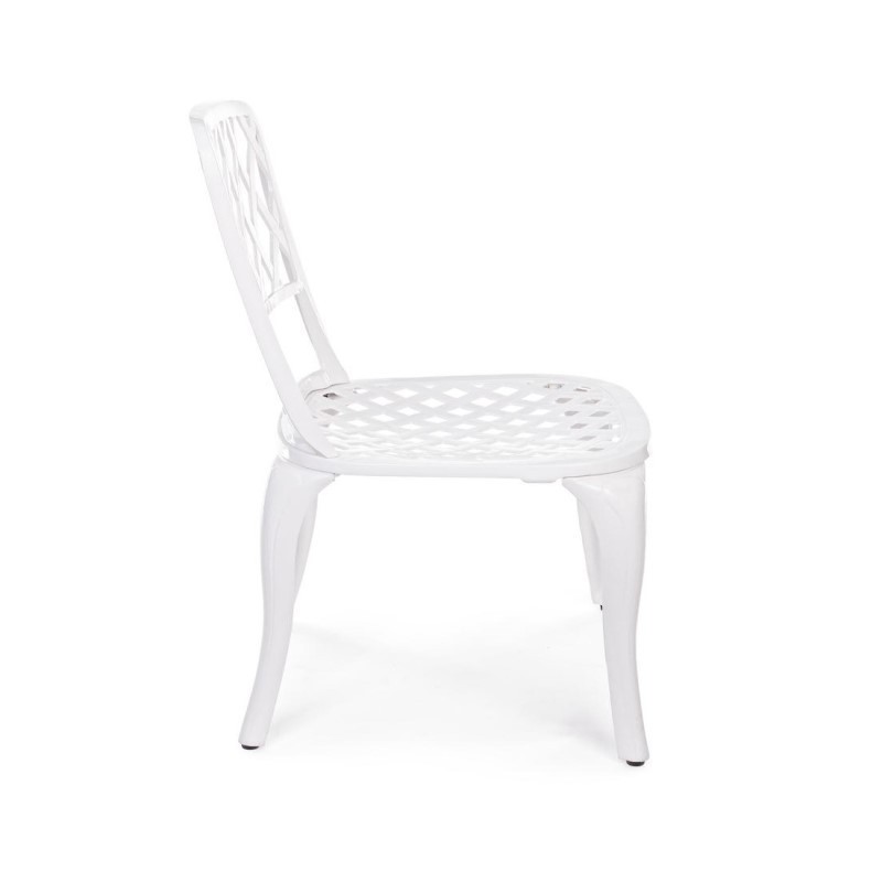 Sedia per esterno in alluminio Bianco FAENZA 44x46x h89 cm