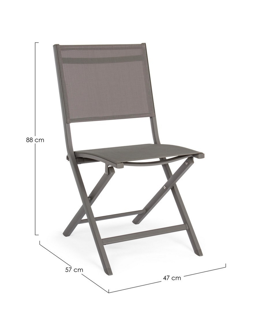 Sedia pieghevole alluminio arredo giardino Elin Ciok cm 47 x 57 x 88