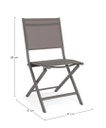 Sedia pieghevole alluminio arredo giardino Elin Ciok cm 47 x 57 x 88