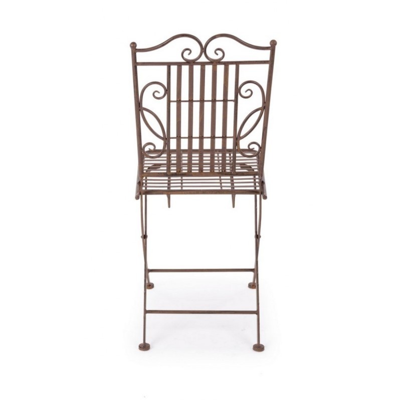 Sedia pieghevole in acciaio Marrone MELANIE 38x51x h92 cm