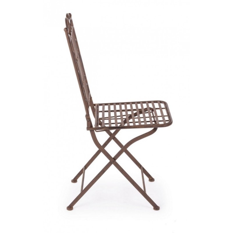 Sedia pieghevole in acciaio Marrone MELANIE 38x51x h92 cm