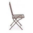 Sedia pieghevole in acciaio Marrone MELANIE 38x51x h92 cm