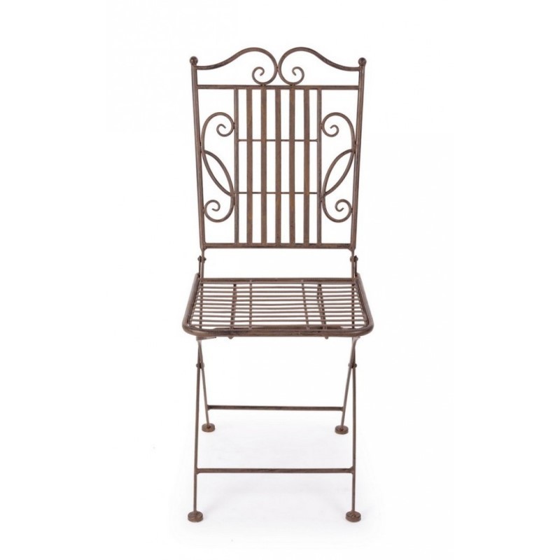 Sedia pieghevole in acciaio Marrone MELANIE 38x51x h92 cm