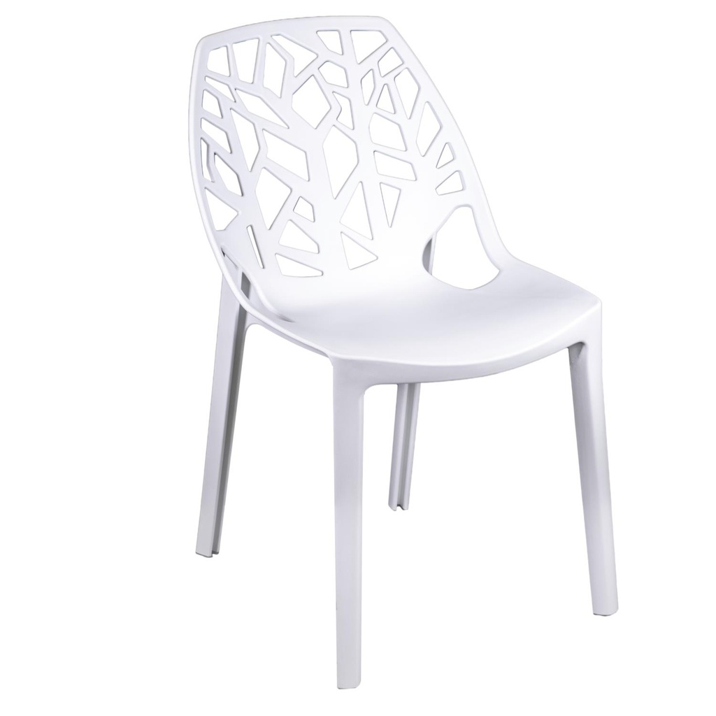 Sedia polipropilene impilabile bianco 55x46x46,5-81,5h cm