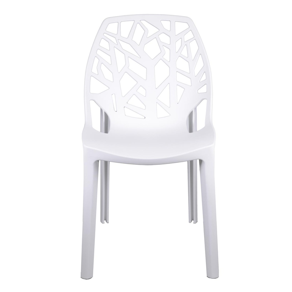 Sedia polipropilene impilabile bianco 55x46x46,5-81,5h cm