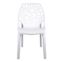 Sedia polipropilene impilabile bianco 55x46x46,5-81,5h cm
