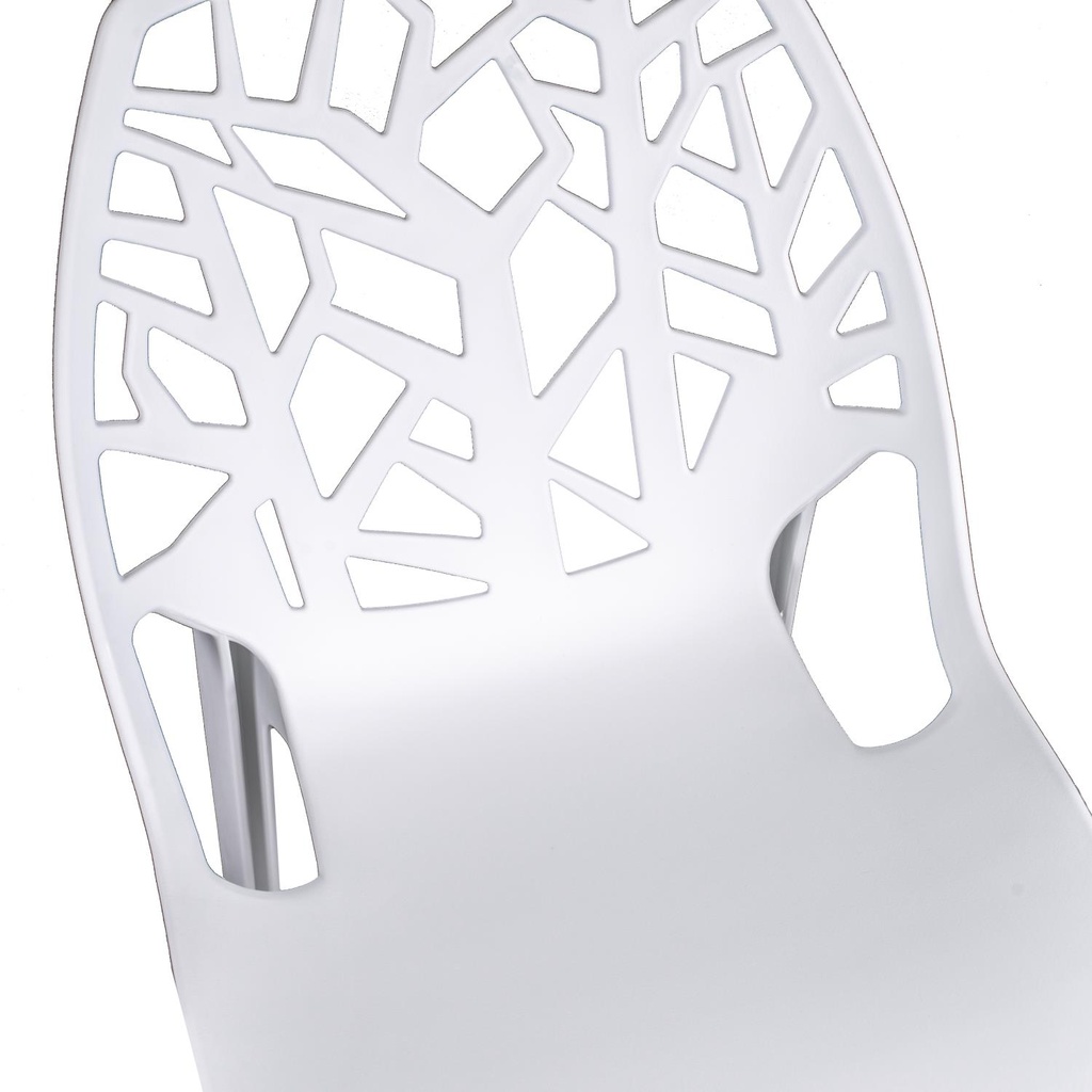 Sedia polipropilene impilabile bianco 55x46x46,5-81,5h cm