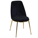 Sedia salotto design velluto e metallo oro rotterdam nero
