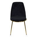 Sedia salotto design velluto e metallo oro rotterdam nero