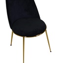 Sedia salotto design velluto e metallo oro rotterdam nero