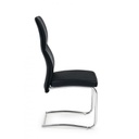 Sedia salotto in ecopelle Nero THELMA 44x58x h104 cm
