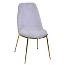 Sedia velluto Kiev grigio struttura orocm 49x56h44/85