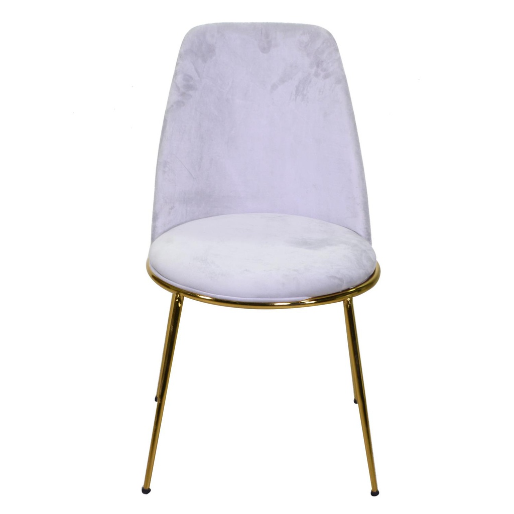 Sedia velluto Kiev grigio struttura orocm 49x56h44/85