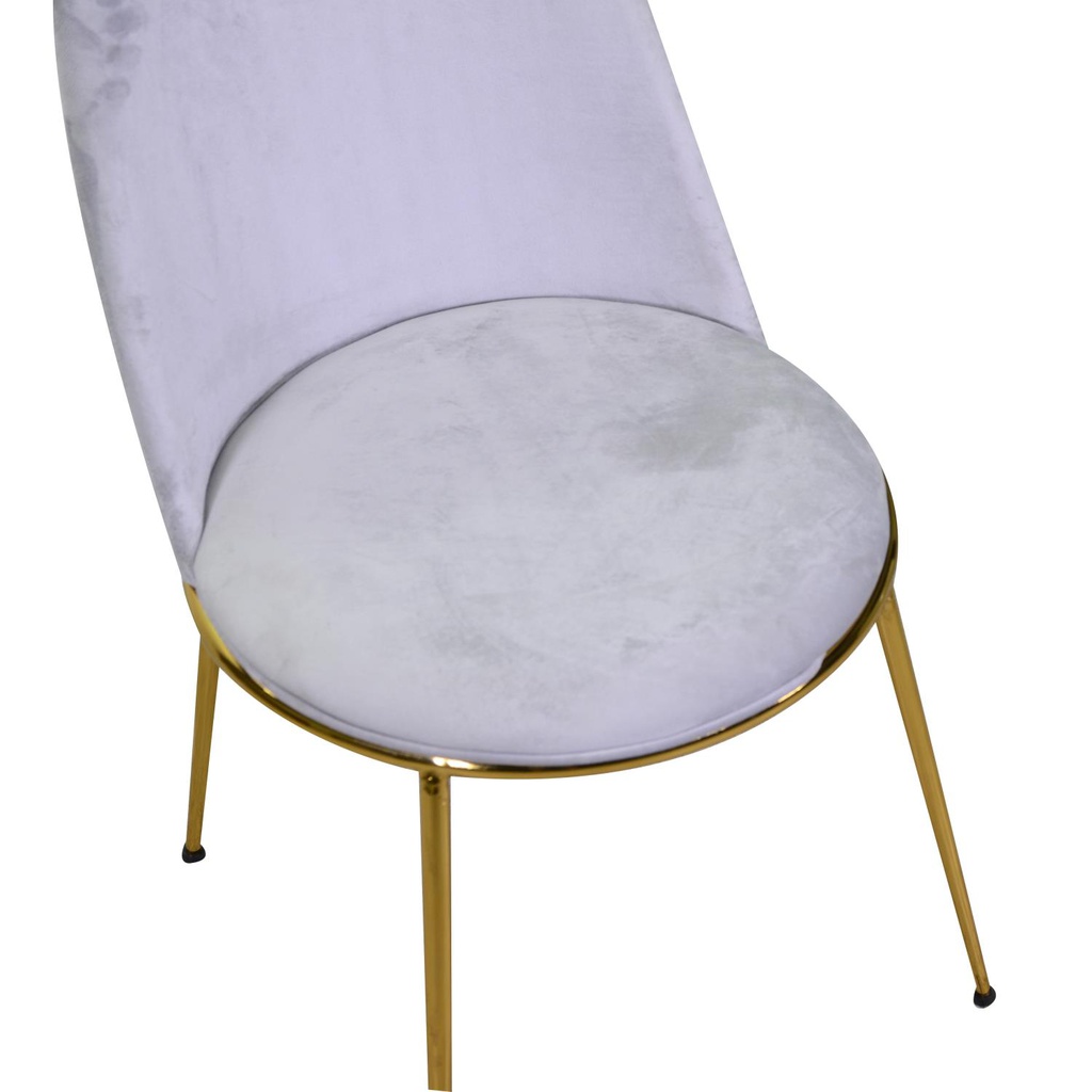 Sedia velluto Kiev grigio struttura orocm 49x56h44/85