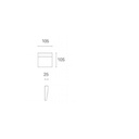 Segnapasso 3W Led 3000K linea geo square caffe'