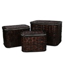 Set 3 scatola vinini noce sv-0121 cm36x26h26