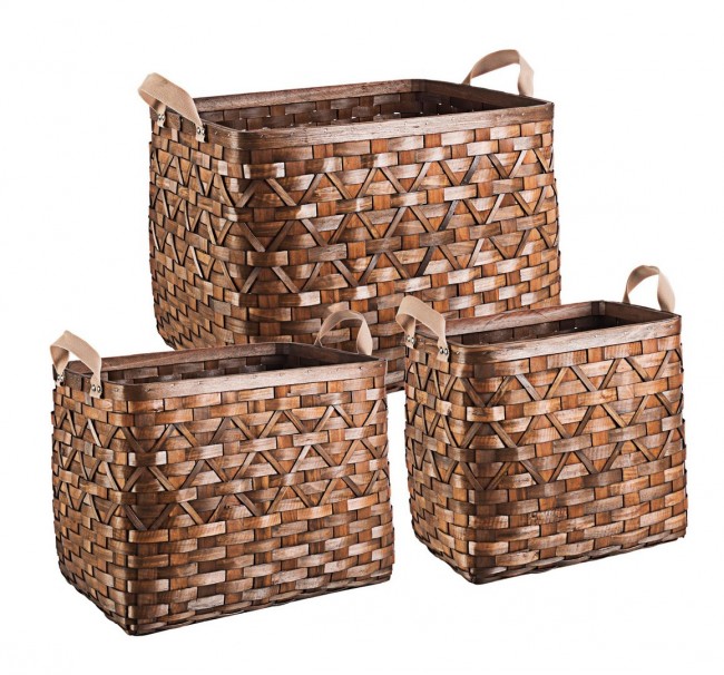 Set3 Cesta 2M Lisette Rett Marrone