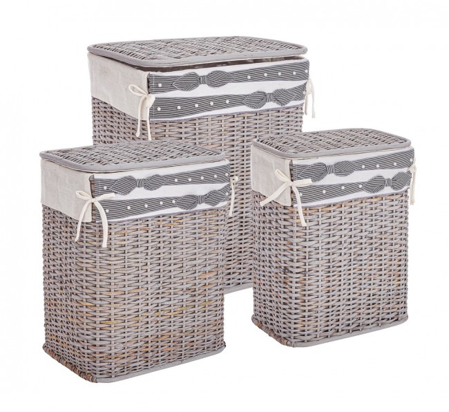 Set3 P.Biancheria Elegantly Rett Grigio
