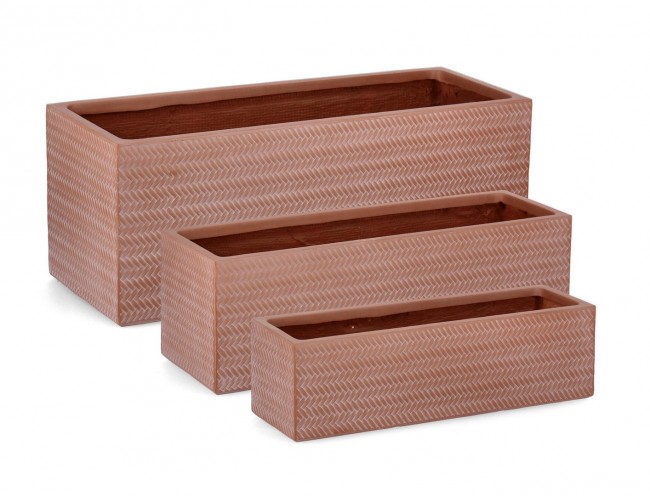 Set3 P.Vaso Tressage Rett Terracotta