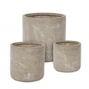 Set3 Vaso Cement Cil Sabbia  