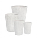 Set4 P.Vaso Ribbed Svas Bianco