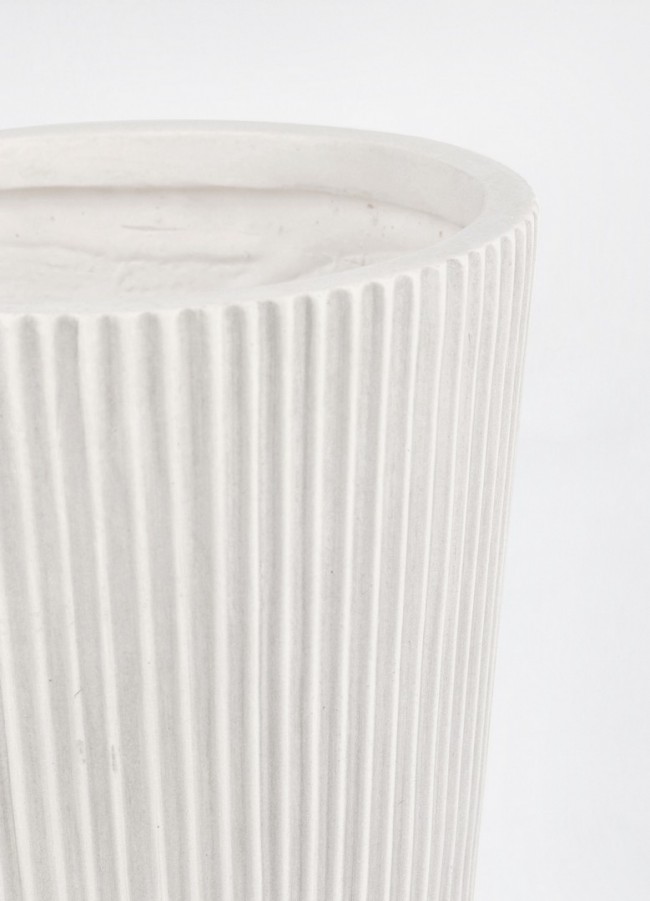 Set4 P.Vaso Ribbed Svas Bianco