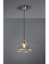 Sospensione 1x E27 Aldo Ottone Vetro Ambra Ø28 cm Trio Lighting