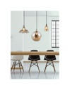 Sospensione 1x E27 Aldo Ottone Vetro Ambra Ø28 cm Trio Lighting