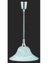 Sospensione 1xE27 Viola Nichel E Vetro Bianco Ø39 cm Trio Lighting