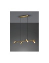 Sospensione 4 Faretti GU10 Orientabili Marley Ottone Invecchiato Trio Lighting