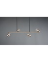 Sospensione 4 Faretti Spot GU10 Orientabili Marley Nichel Trio Lighting