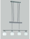 Sospensione 4 Luci Saliscendi Freddy Nichel L78 cm Trio Lighting