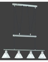 Sospensione 4 Luci Saliscendi Stamina Nichel L80 cm Trio Lighting