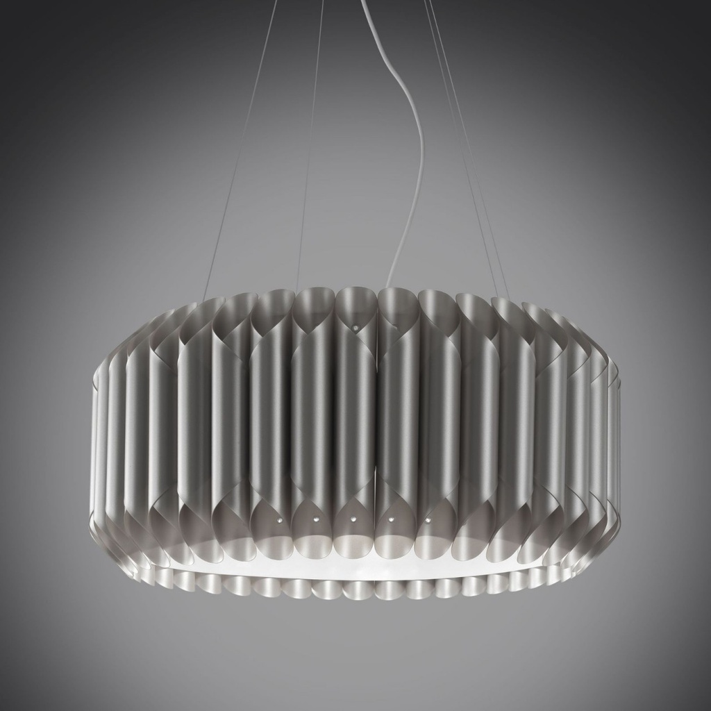 Sospensione 5 Luci in Metallo Cromato Cm. 60 x 31h