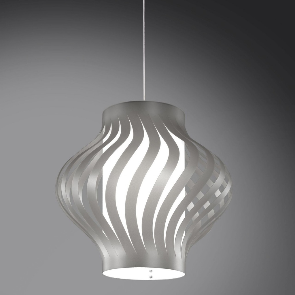 Sospensione Silver in Plastica Bianco Cm. 40 x 39h