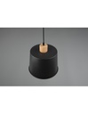 Sospensione Singola Paralume Nero Oro Harris Trio Lighting