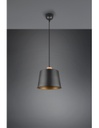 Sospensione Singola Paralume Nero Oro Harris Trio Lighting