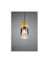 Sospensione Singola Robin Ottone Vetro Fumé Trio Lighting