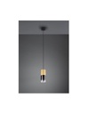 Sospensione Singola Robin Ottone Vetro Fumé Trio Lighting