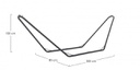Supporto amaca in acciaio Antracite 300x80x h100 cm iperbriko