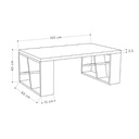 Tavolino da salotto rettangolare Honey, bianco, L 105 x P 60 x H 40 cm