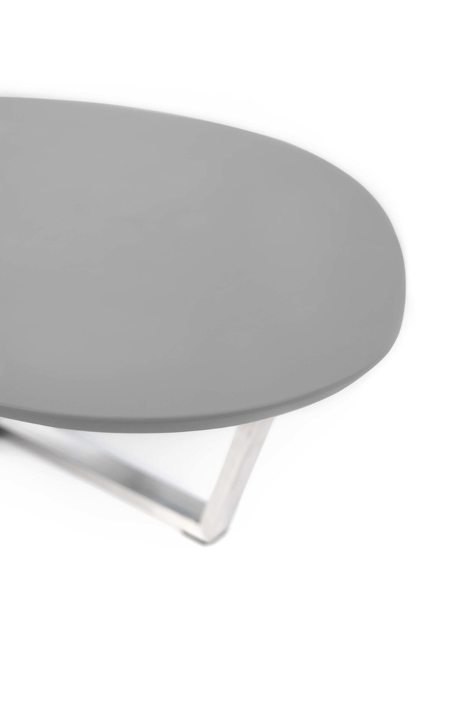 Tavolino in mdf grigio chiaro 140x80x32h cm