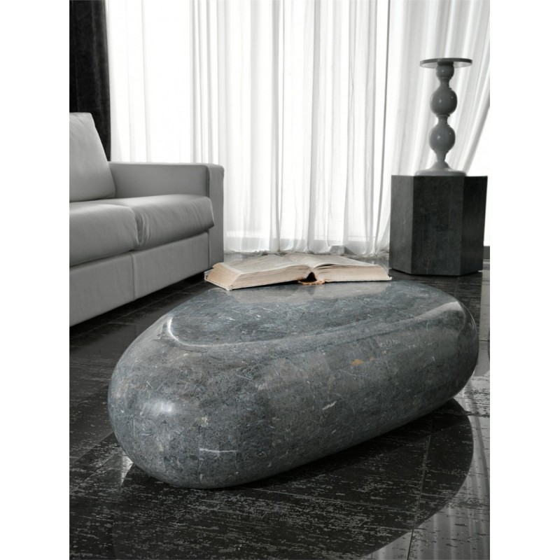 Tavolino moderno pietra grigio cm 52 x 98 x h 27