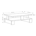 Tavolino da salotto antracite doppio ripiano 80x50x27,5 cm
