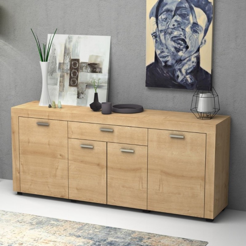(2c) Madia quattro ante un cassetto Rovere FIESTA 177x40x h76 cm(FIESTACREDRO)