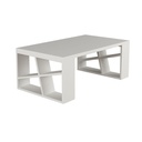 Tavolino da salotto rettangolare Honey, bianco, L 105 x P 60 x H 40 cm