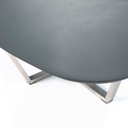 Tavolino in mdf grigio scuro e base in metallo 140x80x32h cm