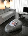 Tavolino moderno  pietra grigio cm 74 x 123 x h 27
