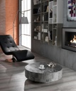 Tavolino moderno  pietra grigio cm 85 x 85 x h 28